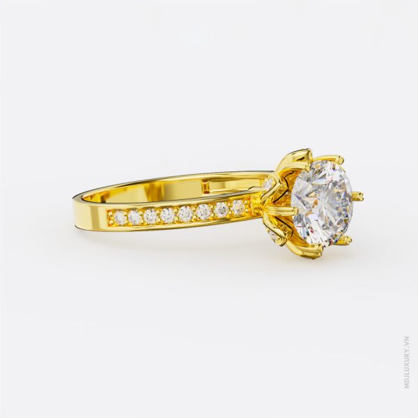 Nhẫn Cầu Hôn Kim Cương Blooming Petals M9023