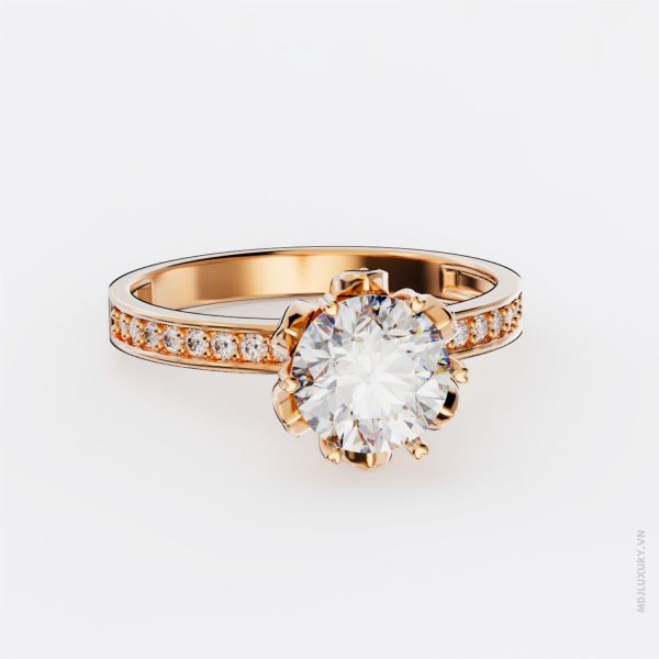 Nhẫn Cầu Hôn Kim Cương Blooming Petals M9023