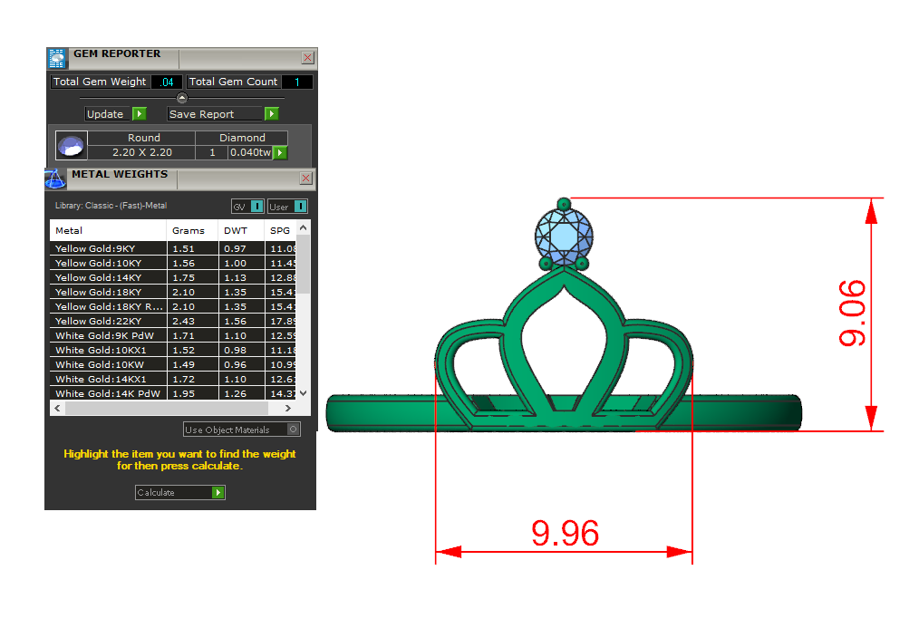 Nhẫn Cầu Hôn Kim Cương Diamond Crown M9019