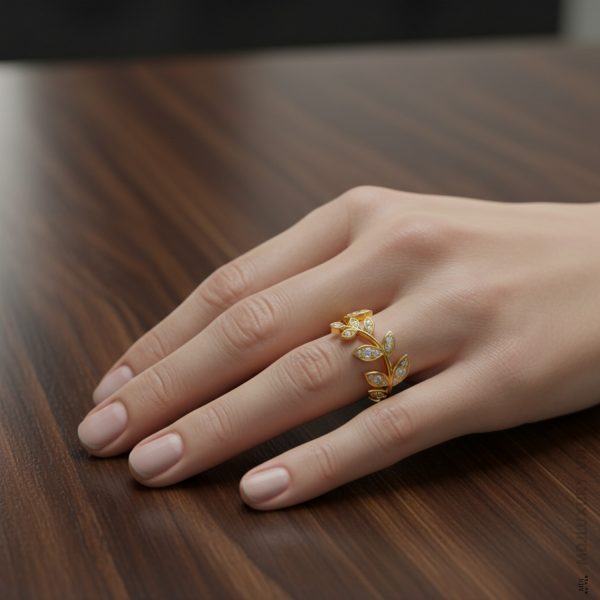 Nhẫn Cầu Hôn Kim Cương Gilded Flora Lab Dia M9020