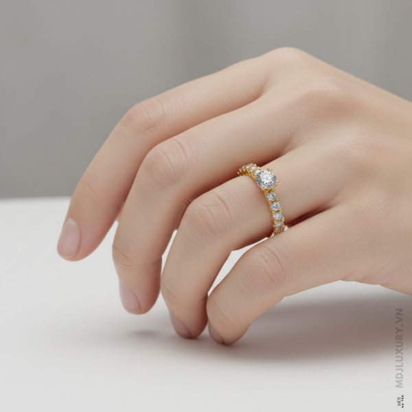 Nhẫn Cầu Hôn Kim Cương Golden Empress M9021