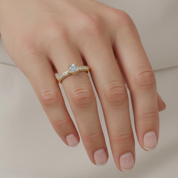 Nhẫn Cầu Hôn Kim Cương Golden Soulmate M9022