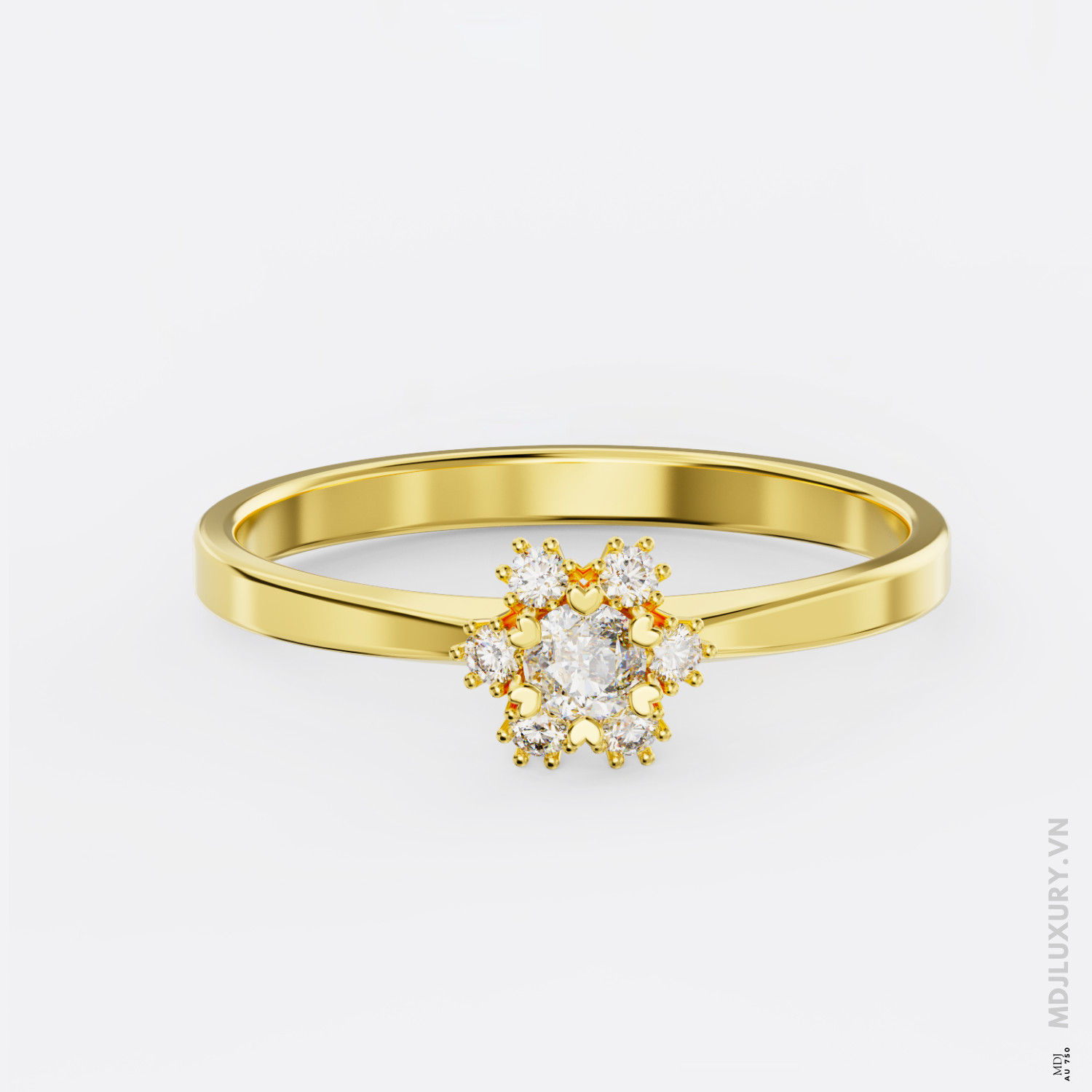 Nhẫn Cầu Hôn Kim Cương Rose Dia M9018