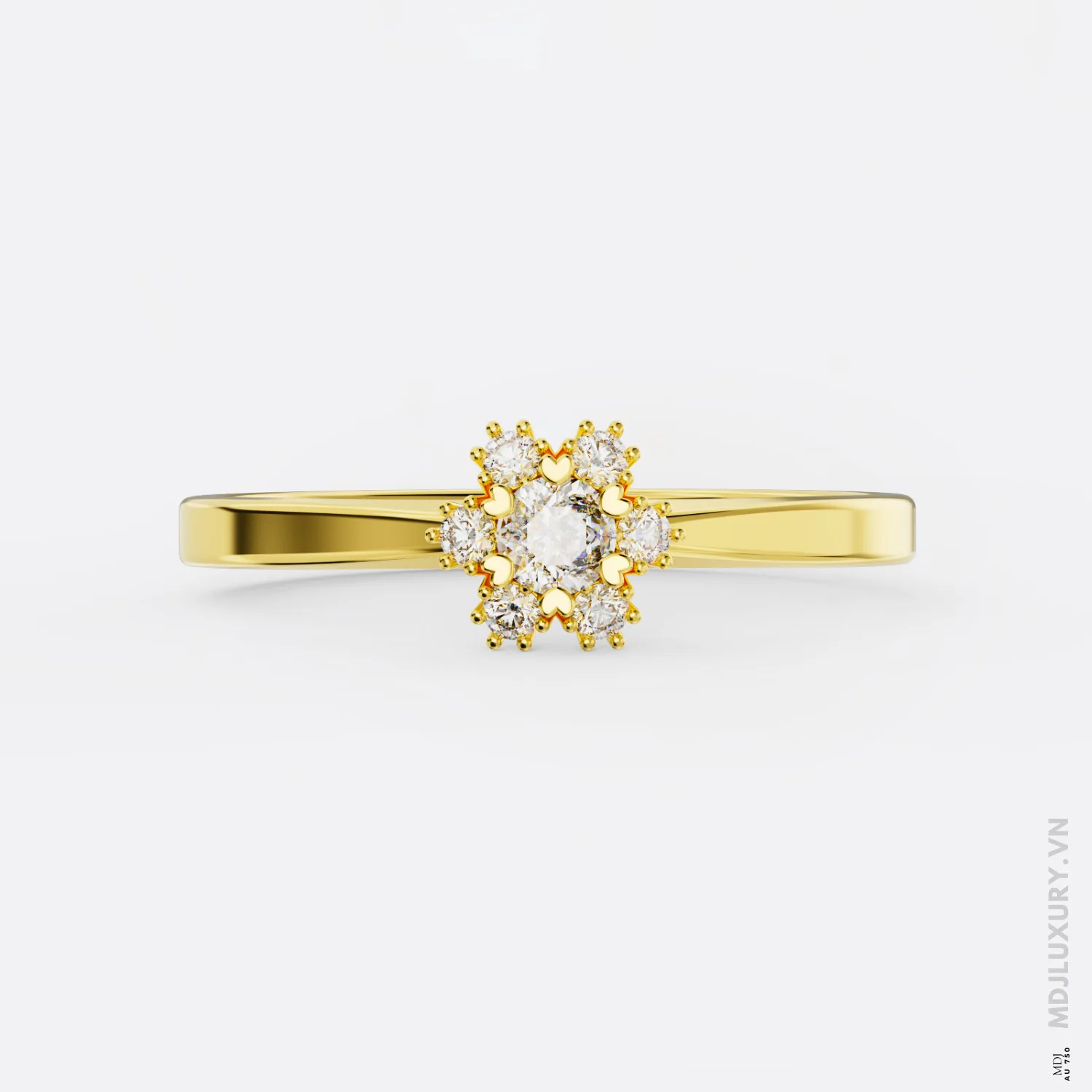 Nhẫn Cầu Hôn Kim Cương Rose Dia M9018