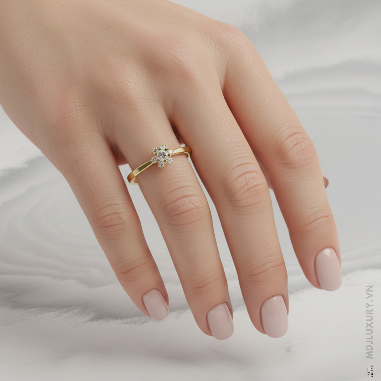 Nhẫn Cầu Hôn Kim Cương Rose Dia M9018