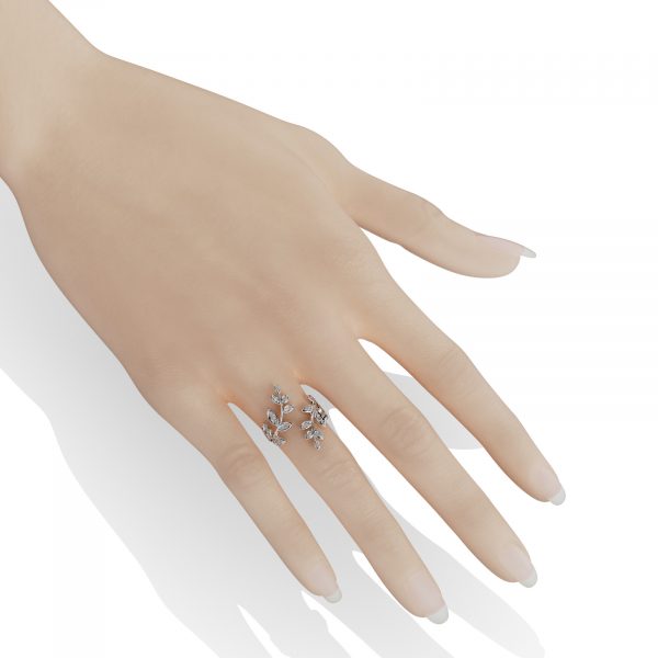 Nhẫn Cầu Hôn Kim Cương Gilded Flora Lab Dia M9020