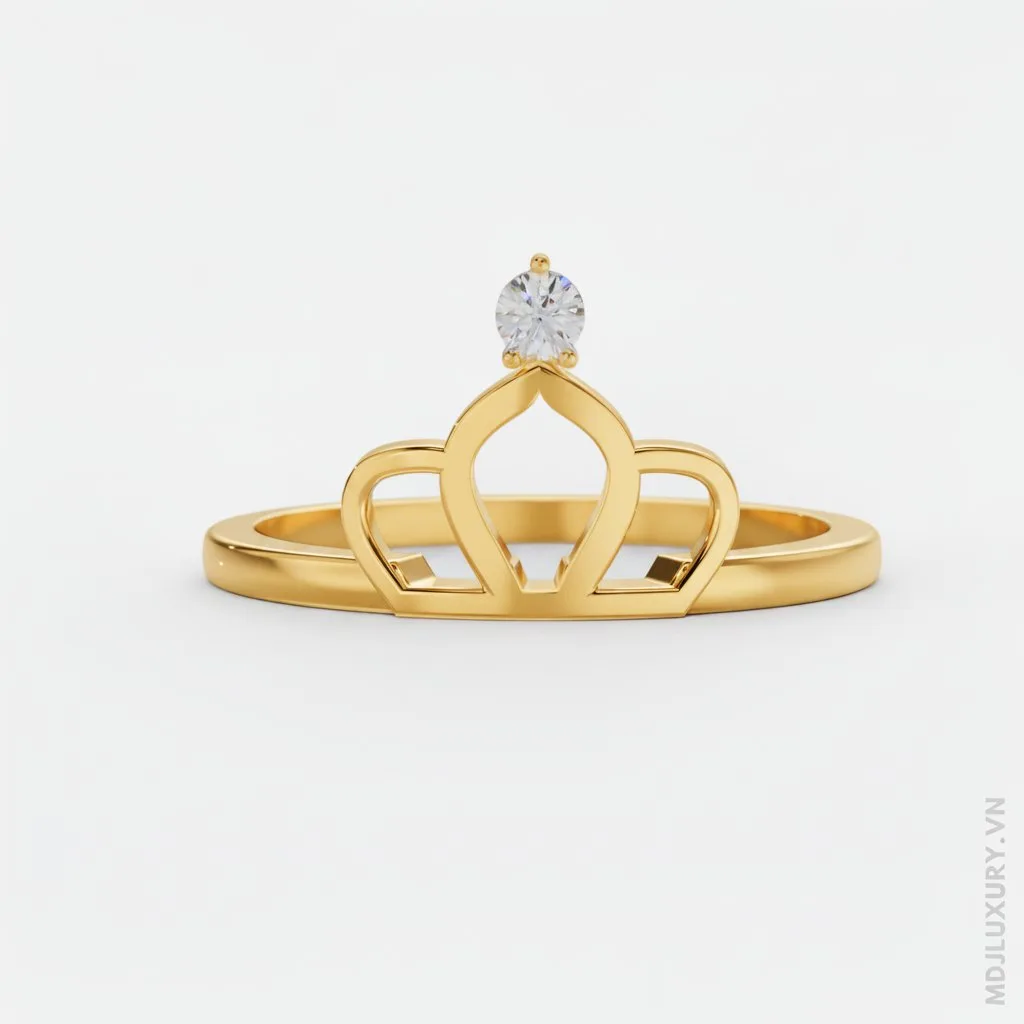 Nhẫn Cầu Hôn Kim Cương Diamond Crown M9019