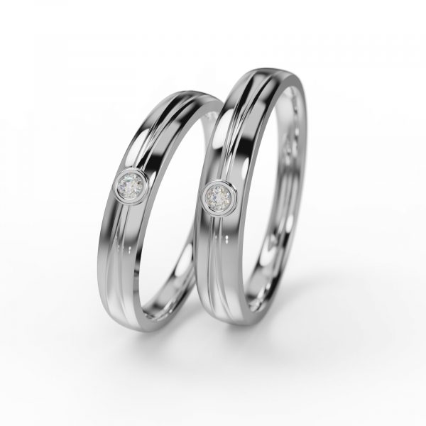 Nhẫn Cưới Platin đính kim cương MDJ PT1000